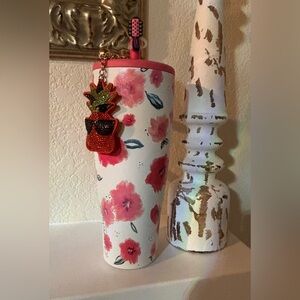 FAVORITE:  💖💖💖 Gorgeous Floral Brumate Tumbler with Pineapple Charm